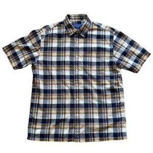 Pendleton Plaid Short Sleeve Button Up Shirt | Men's L